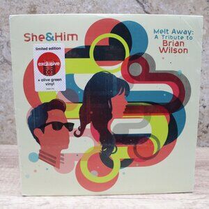 She & Him Melt Away A Tribute Brian Wilson Green Exclusive Vinyl, TARGET, NEW!
